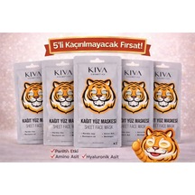 Kaplan 5 Li Kağıt Yüz Maskesi Seti Hyaluronik Asit Sheet Face Mask Cilt Bakım Maskesi