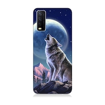 Vivo Y20s Uyumlu Silikon Kılıf Kurt Ve Ay