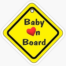 Baby On Board Arabada bebek var Sticker Etiket 19CM md7
