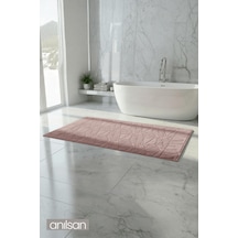 Zayn Pudra Ayak Havlusu - 70x130cm, 790gr, %100 Pamuk, Spa Ve Otel Banyo Paspası, Günlük Kullanıma pudra