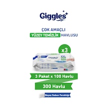 Giggles Xxl İz Bırakmayan Yüzey Temizlik Havlusu - Beyaz Sabun Ferahlığı 300 Yaprak Beyaz