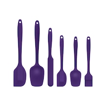 Margo Isıya Dayanıklı Yanmaz Yapışmaz Silikon Spatula Seti 6 Parça Mor Diğer