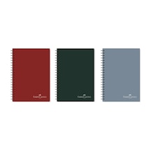 Pp Kapak,koyu Renkler Defter, 80 Yaprak,çizgili,400 Mikron,70 Gr Kağıt,siyah Spiral Çok Renkli