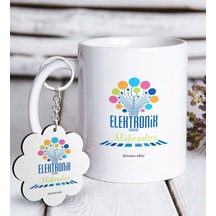 Kişiye Özel Mesleki Elektronik Mühendisi Beyaz Kupa Ve Anahtarlık N11.1319
