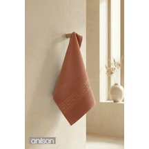 Kiremit Greek El Havlusu - 50x90 Cm, 225 Gr, %100 Pamuk, Spa Ve Otel Havlusu, Günlük Kullanıma Uygun Kırmızı