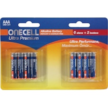 Onecell LR03 Ultra Premium 1.5V AAA Alkalin Pil 8'li