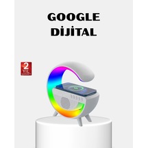 Hubrendy Tekno Rgb Işıklı Kablosuz Şarjlı Hoparlör Fm Radyolu Akıllı Gece Lambası