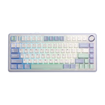 Aula F75 Mekanik Rgb Tkl Ice Vein Switch Kablosuz Makrolu Hot Swap Klavye Pastel