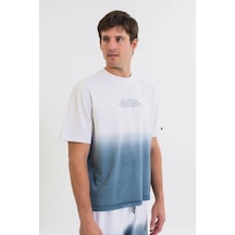 Maraton Boxy Fit Erkek Bisiklet Yaka Beyaz T-shirt Beyaz