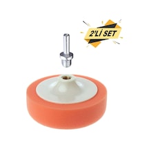 Pasta Cila Polisaj Süngeri Turuncu 150 mm + M14 Matkap Aparatı