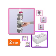5 Adet Dolap İçi Asılabilir Çorap Düzenleyici + 8 Gözlü Akordiyon Çekmece Düzenleyici - 2li Set W7hl Belirtilmemiş