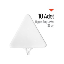 10 Adet Üçgen Boş Levha 39 Cm-4119