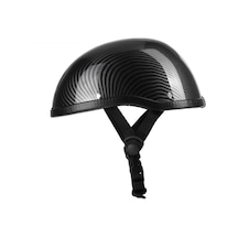 Yunboo Klasik Tarz Motor Yarım Kask Abs Plastik + Pamuk Universal Boy Yıkama Uygun Karbon Desenli