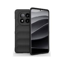 Xiaomi Redmi Note 14 Pro Plus Kılıf Kamera Korumalı Esnek Silikon Parmak Şeritli Pazarplus Siyah
