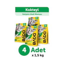 Bado Yetişkin Kedi Maması Kokteyl 1,5 Kg 4'lü