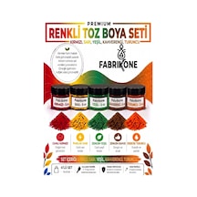 5'li Set Premium Parafin Soya Wax Toz Mum Boyası Hobi Seti - 5 Cc Kırmızı, Sarı, Yeşil, Kahverengi, Turuncu Bkfab5ksrykht5g Karışık