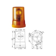 Galaksi Lamba 24v Sarı Kl-710 Doner Lamba Ampüllü 1