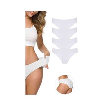 4 Adet Kadın Dikişsiz Lazer Kesim Esnek İz Yapmayan Külot Beyaz Beden: Xl-xxl Standart