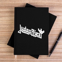Judas Priest Siyah Çizgisiz Kanvas Defter