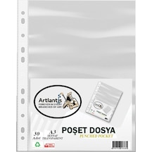A3 Poşet Dosya Dik 30 lu Şeffaf Föy Dosya 1 Paket Ofis Okul Büro Kenarı Delikli Poşet Dosya