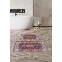 Alanur Trend Kaymaz Taban Dijital Banyo Takımı Kt435 Mavi