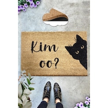 Coco Kim Oo 40x60 Cm Kıl Paspas, Dekoratif Çok Amaçlı İç Ve Dış Kapı Paspası Kahverengi