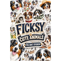 Australian Shepherd Köpek Sticker Seti - 50 Adet Etiket Çıkartma Diğer