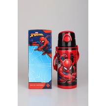 "dekomus Cep Defteri Hediyeli" Yeni Sezon Lisanslı Spıderman 500 Ml Çelik Termos Kırmızı