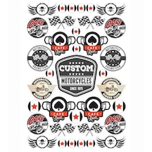 Custom Motosiklet Oto Sticker Seti