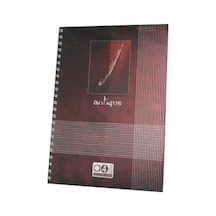 Özkan Defter 160 Yaprak Kareli Tel Sipiral A4 Sert Kapak Bordo Tonlu