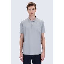 Hatemoğlu Gri Regular Fit Polo Yaka 100% Pamuk Merserize Tişört