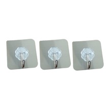 3 Adet Gümüş Kendinden Yapışkanlı Şeffaf Askı Metal Kancalı Askılık Plastik Gümüş Tr Diğer