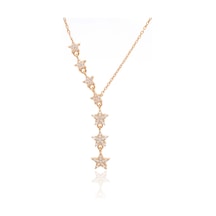 Zirkon Taşlı Rose Kaplama Yıldız Tasarım 925 Ayar Gümüş Kadın Kolye 201024389 Gümüş