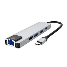 5 Port Usb Hub 3.0 Type C To Ethernet/hdmı Dönüştürücü Çoklayıcı
