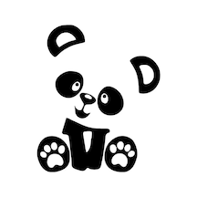 One Vıp Sale Sevimli Panda Oto Özel Üretim Siyah 25 X 30 Cm Mukavemetli