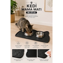 Kedi Beslenme Paspası Kedi Mama Matı Figürlü Yıkanabilir Kokusuz 56x37