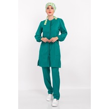 Ameliyathane Yeşili Tesettür Soft Likra Hemşire Doktor Tesettür