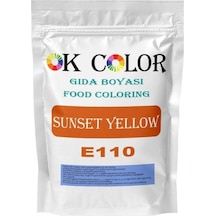 Ok Color Sunset Yellow E110 Gün Batımı Sarısı Toz Gıda Boyası  50 G
