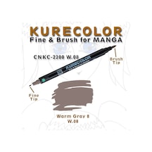 Zig Kurecolor Fine & Brush For Manga Çizim Kalemi W.8 Warm Gray