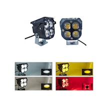 Space Offroad Sis Lambası Kırmızı Gündüz Ledli Çakarsız 7.8 X 7.8 X 7.1cm Set 12-60v / Lass366-1