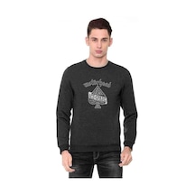 Motörhead Ace Of Spades Album Rock Baskılı Füme Erkek Sweatshirt