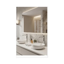 2 Li Krom Sabit Lavabo Bataryası Çanak Lavabo 2 Li Diger Renkleri De Mevcut Krom