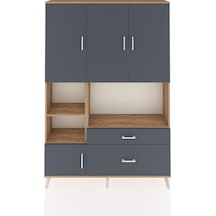 Arges Dolap 7 Raflı 2 Çekmeceli 5 Kapaklı 132x30x195 Çam-antrasit/antrasit Antrasıt/antrasıt Arges Dolap 7 Raflı 2 Çekmeceli 5 Kapaklı 132x30x195 Çam-antrasit/antrasit Antrasıt/antrasıt