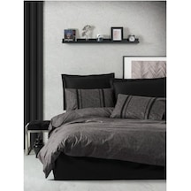 Cotton Box Plain Çift Kişilik Nevresim Takımı Antrasit Siyah Antrasit - Siyah