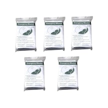 Beikalone 5 Paket Acil Durum Battaniyesi 210 X 140 Cm Isı Yansıtıcı Hayatta Kalma Battaniyesi, Gümüş, Oda Termal