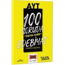 2023 100 Soruda ÖSYM Tarzı AYT Edebiyat Tamamı Çözümlü Soru Bankası -  Yargı Yayınları