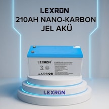 Lexron - İnges 12 Volt 210 Amper Jel Akü - 12v 210 Ah Derin Döngü Akü Güneş Enerji Sistemi Aküsü