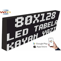 Led Tabela 80x128cm Tek Taraflı Beyaz Kayan Yazı-wifi