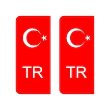 Türk Bayrağı Plaka Sticker Damla Çıkartma-etiket 3d 2 Ad
