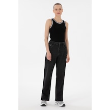 U.S. Polo Assn. Kadın Siyah Straight Fit Jean Pantolon 50304301-DN0027